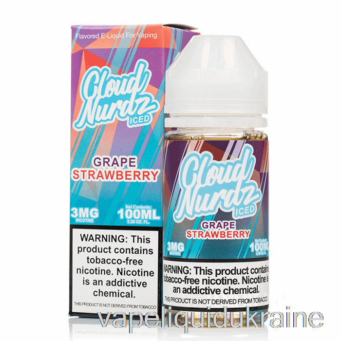 Vape Ukraine ICED Grape Strawberry - Cloud Nurdz - 100mL 3mg